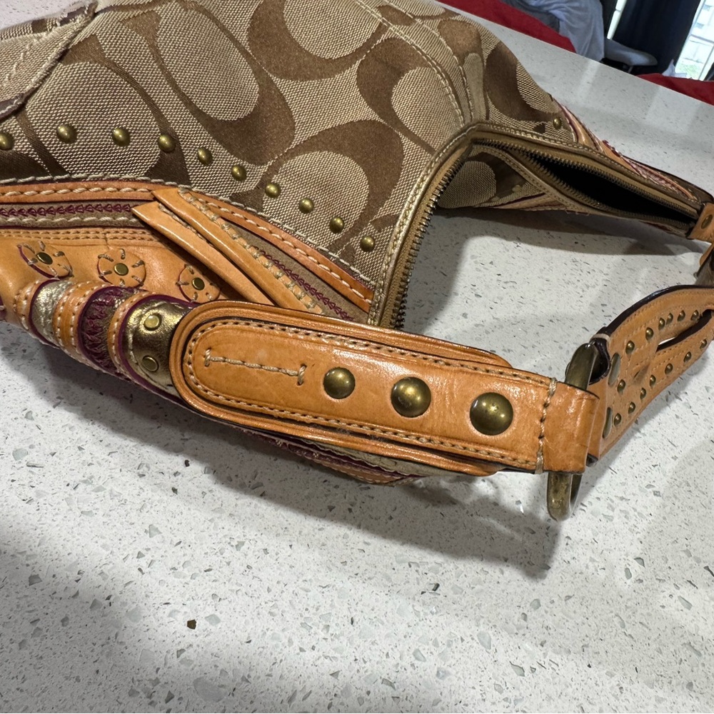 Coach Brown and Tan Hobo Bag - Picture 7 of 8